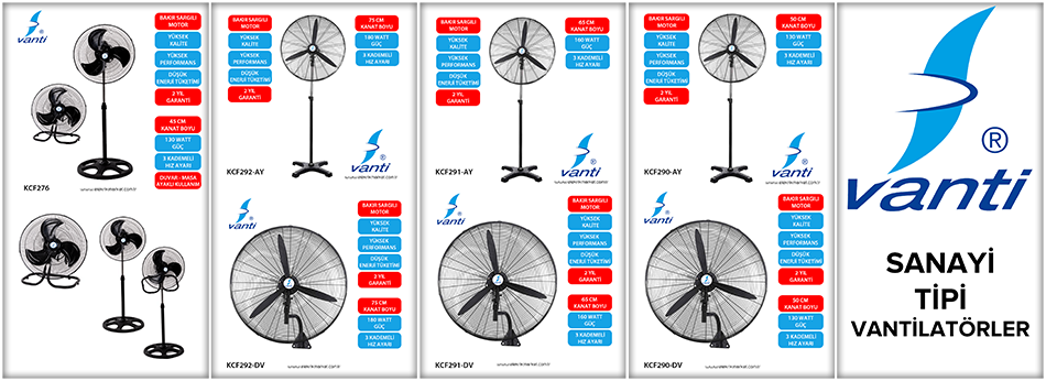 sanayi tipi vantilatör vanti toptan